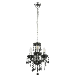 Suspension Globo Cuimbra Ii Noir, 3 Lumieres