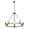 Suspension Globo Ulleu Noir, 8 Lumieres