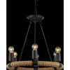 Suspension Globo Ulleu Noir, 6 Lumieres