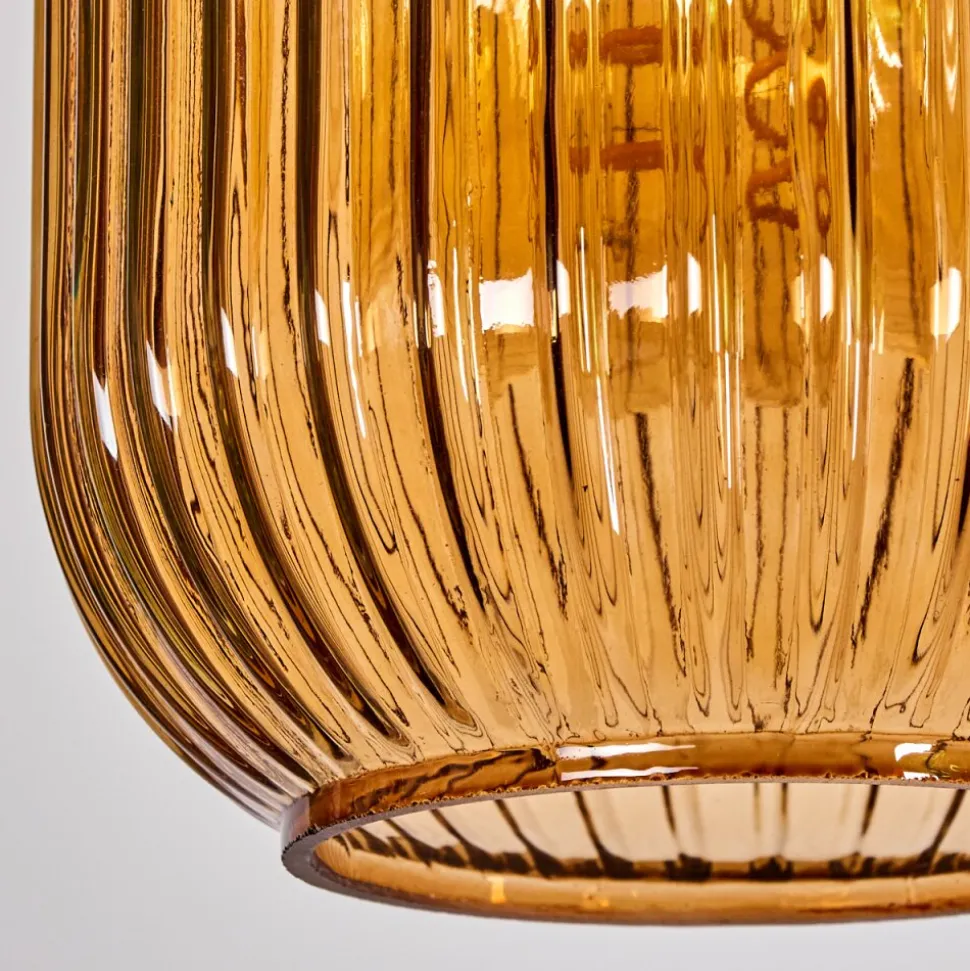 Suspension Goldenville Laiton, Noir, 4 Lumieres