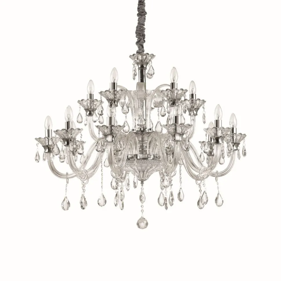 Suspension Ideal Lux Colossal Chrome, 15 Lumieres