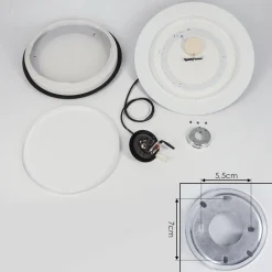 Suspension Ittingen Led Noir, 1 Lumiere, Changeur De Couleurs