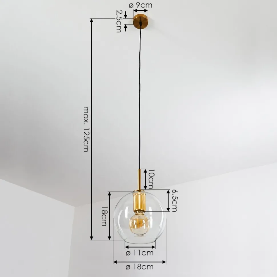Suspension Karo Laiton, 1 Lumiere
