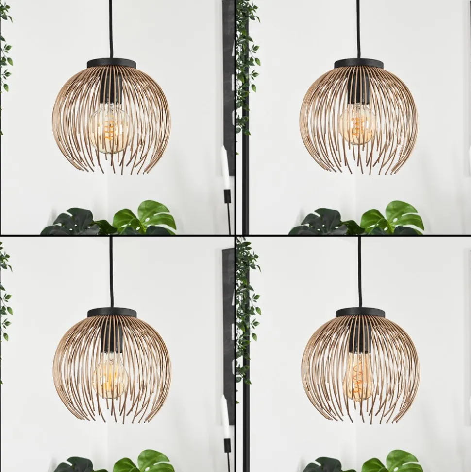 Suspension Keryvaland Noir, 3 Lumieres