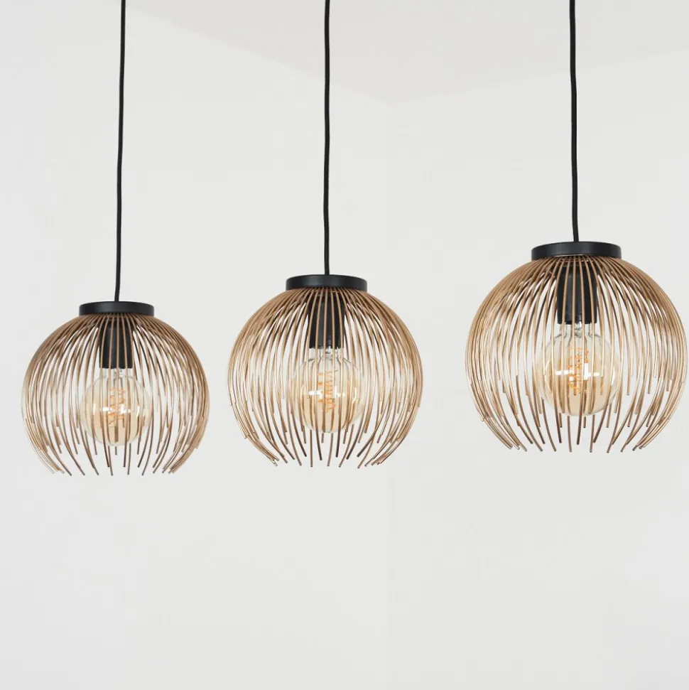Suspension Keryvaland Noir, 3 Lumieres