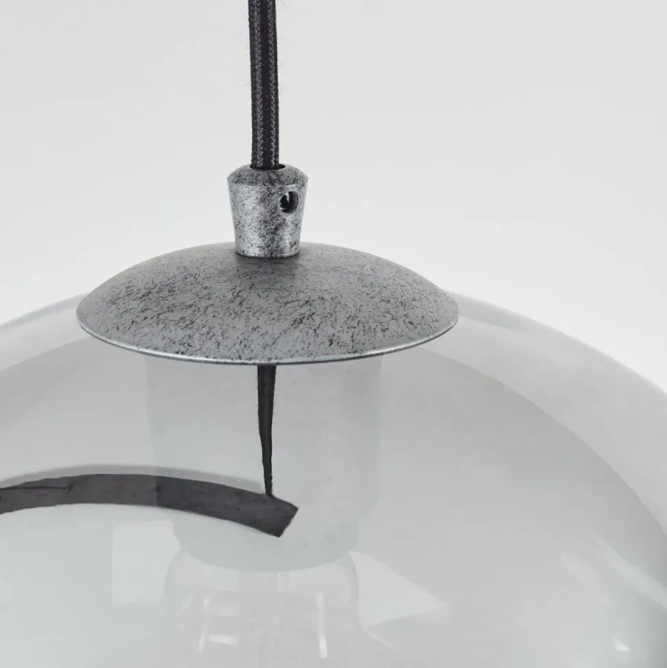 Suspension Leissigen Argent Oxyde, 3 Lumieres