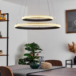 Suspension Melosa Led Noir, 1 Lumiere