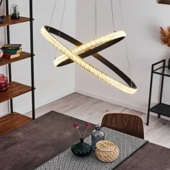 Suspension Melosa Led Noir, 1 Lumiere