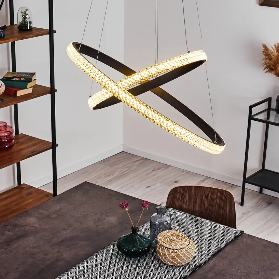 Suspension Melosa Led Noir, 1 Lumiere