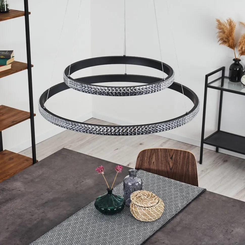 Suspension Melosa Led Noir, 1 Lumiere