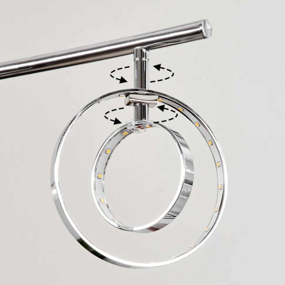 Suspension Ogoki Led Chrome, 4 Lumieres