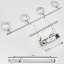 Suspension Ogoki Led Chrome, 4 Lumieres
