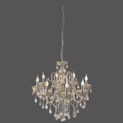 Suspension Paul Neuhaus Gracia Champagne, 8 Lumieres