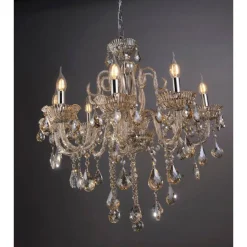 Suspension Paul Neuhaus Gracia Champagne, 8 Lumieres