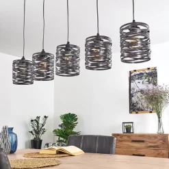 Suspension Pauluspolder Gris, 5 Lumieres
