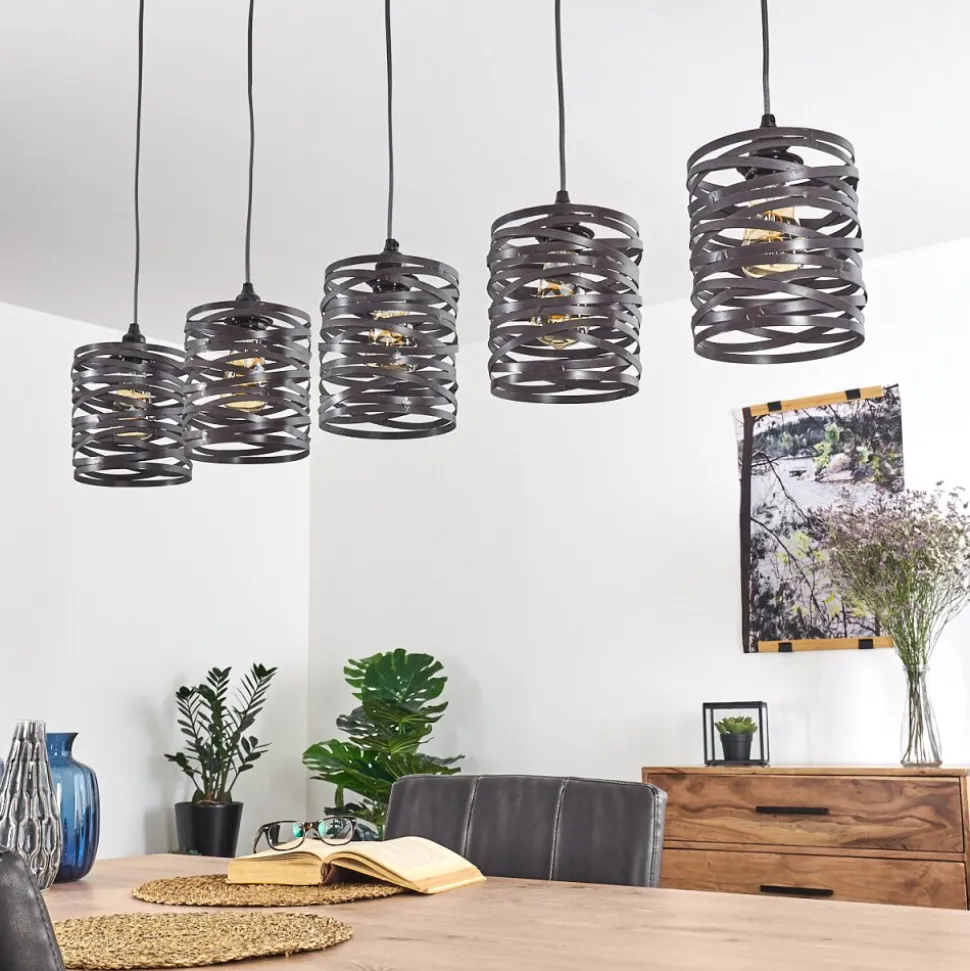 Suspension Pauluspolder Gris, 5 Lumieres