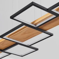 Suspension Pompu Led Ecru, Noir, 1 Lumiere