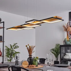 Suspension Pompu Led Ecru, Noir, 1 Lumiere