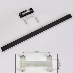 Suspension Poroporo Led Noir, 1 Lumiere