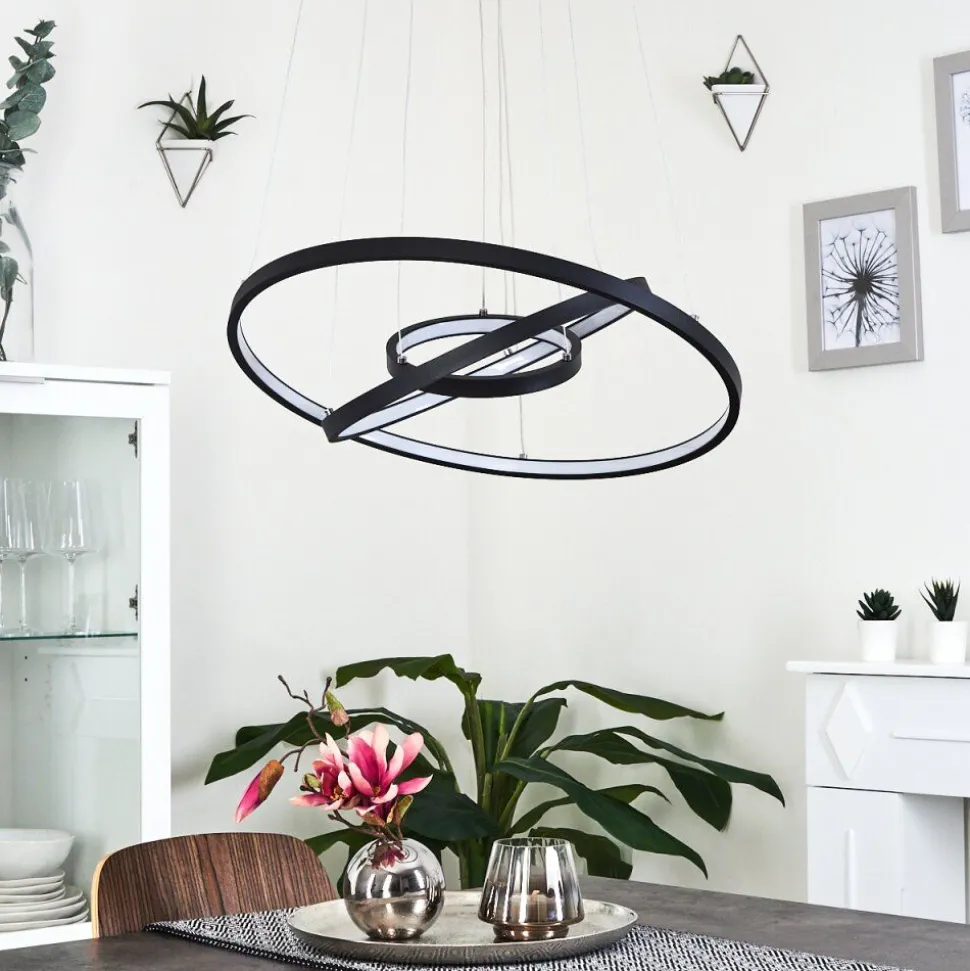 Suspension Preci Led Noir, 1 Lumiere