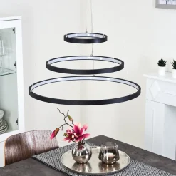 Suspension Preci Led Noir, 1 Lumiere