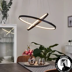 Suspension Preci Led Noir, 1 Lumiere