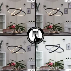 Suspension Preci Led Noir, 1 Lumiere