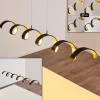 Suspension Rezat Led Noir Dore, 6 Lumieres