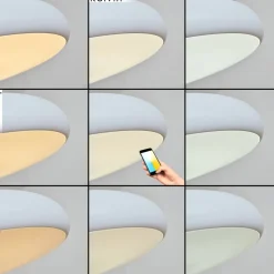 Suspension Rhone Led Blanc, 1 Lumiere, Changeur De Couleurs