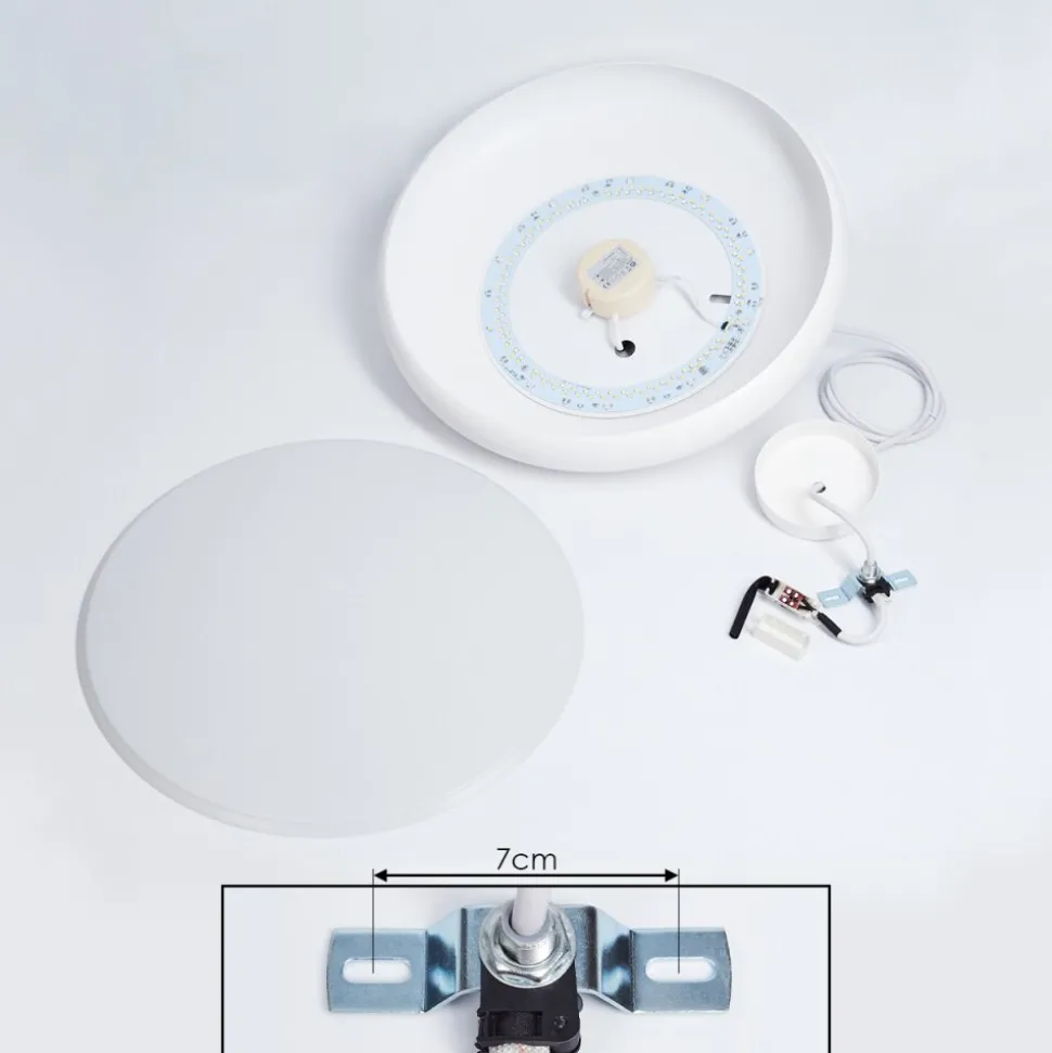 Suspension Rhone Led Blanc, 1 Lumiere, Changeur De Couleurs