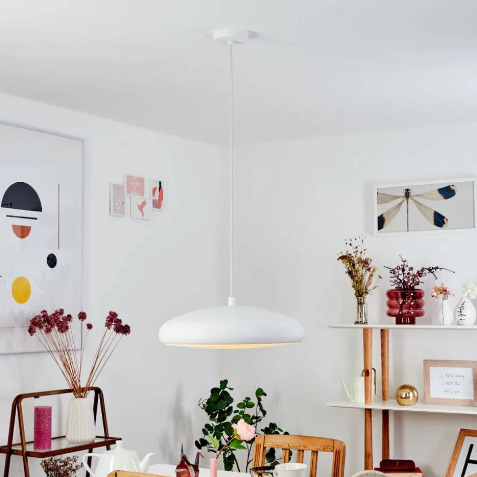 Suspension Rhone Led Blanc, 1 Lumiere, Changeur De Couleurs