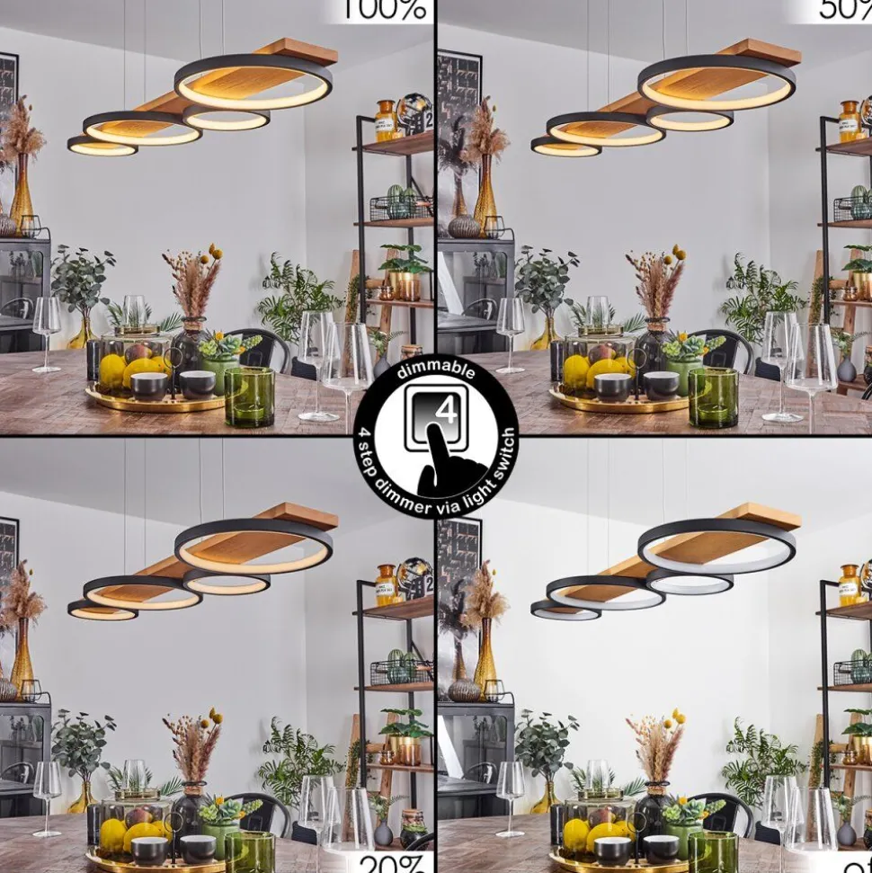Suspension Rodekro Led Noir, 1 Lumiere
