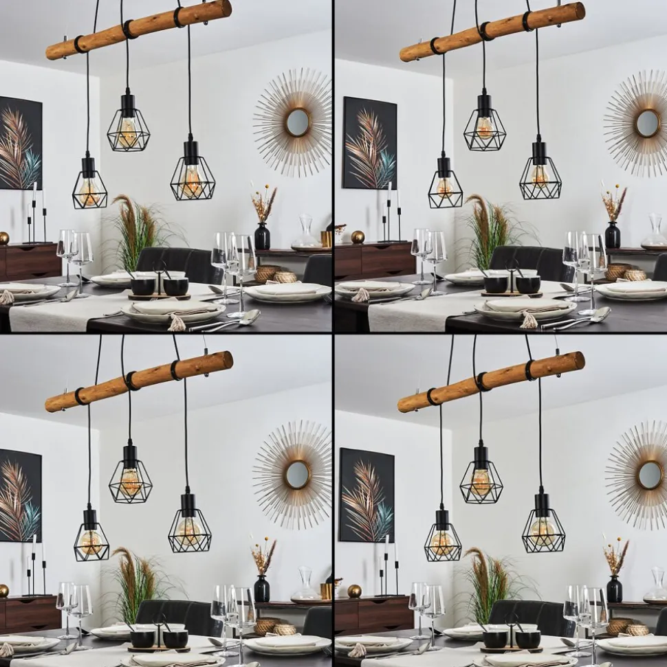 Suspension Seegaard Brun, 3 Lumieres