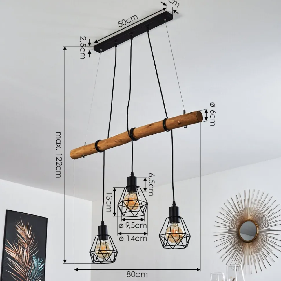 Suspension Seegaard Brun, 3 Lumieres