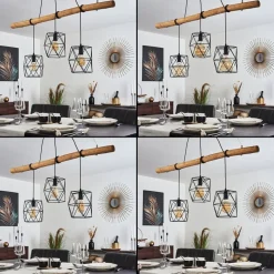 Suspension Seegaard Noir, 3 Lumieres