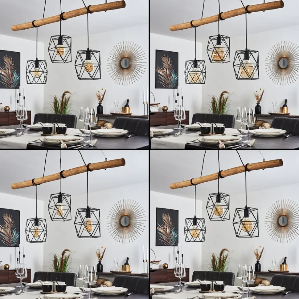 Suspension Seegaard Noir, 3 Lumieres