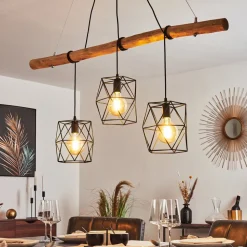 Suspension Seegaard Noir, 3 Lumieres