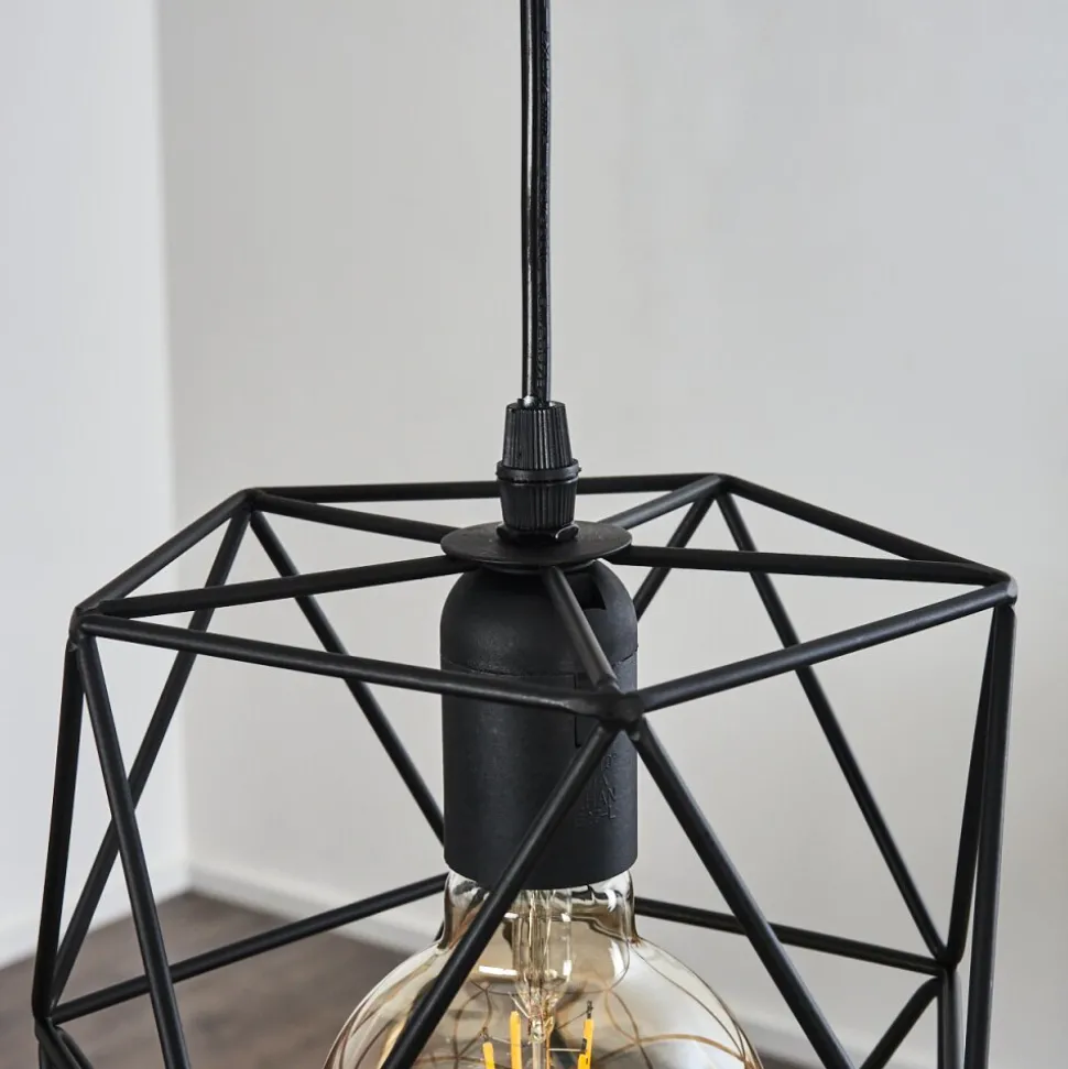 Suspension Seegaard Noir, 3 Lumieres