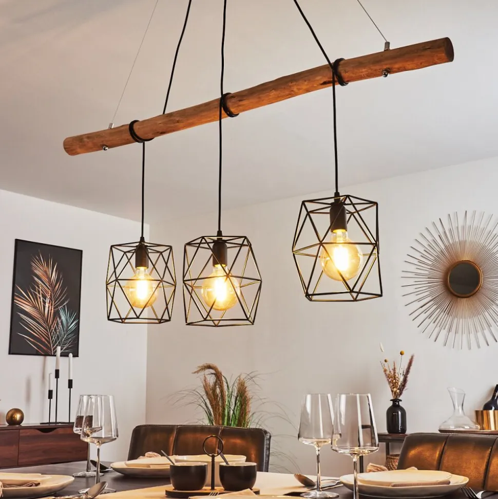 Suspension Seegaard Noir, 3 Lumieres