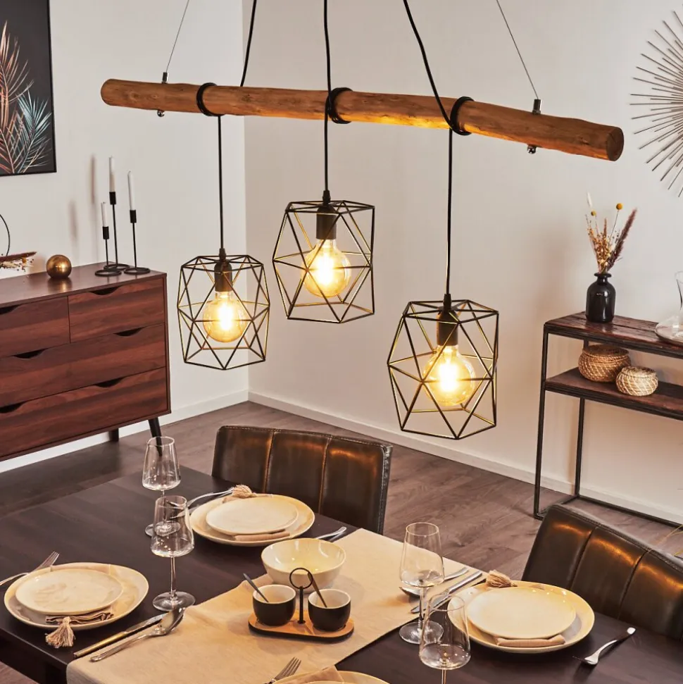 Suspension Seegaard Noir, 3 Lumieres