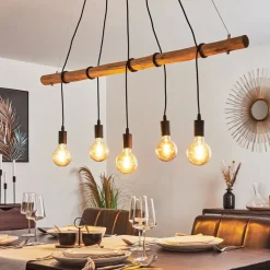 Suspension Seegaard Noir, 5 Lumieres