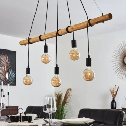 Suspension Seegaard Noir, 5 Lumieres