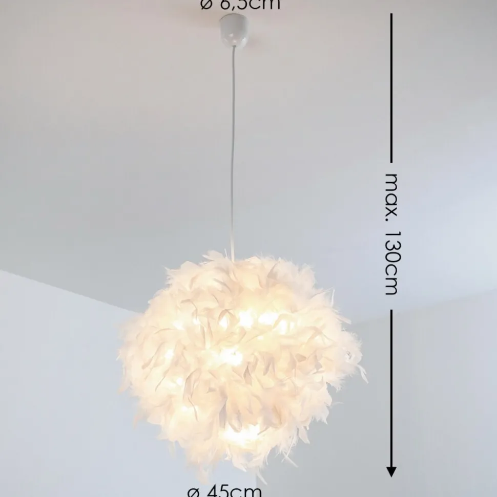 Suspension Skaulo Blanc, 1 Lumiere
