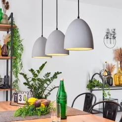 Suspension Stettler Noir, 3 Lumieres