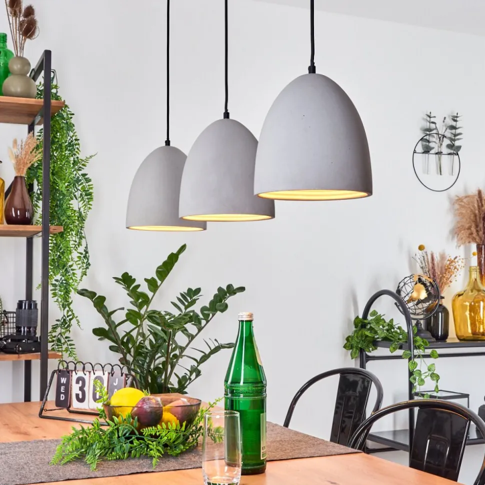 Suspension Stettler Noir, 3 Lumieres