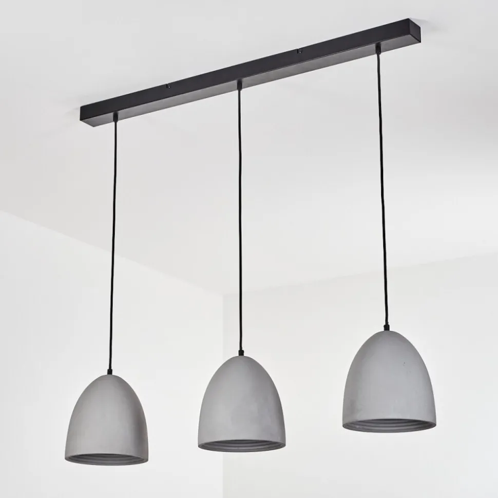 Suspension Stettler Noir, 3 Lumieres