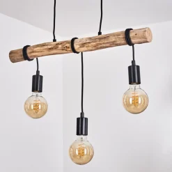 Suspension Toleda Ecru, Noir, 3 Lumieres