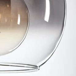 Suspension Verre 25 Cm Koyoto Clair, Fume, 1 Lumiere