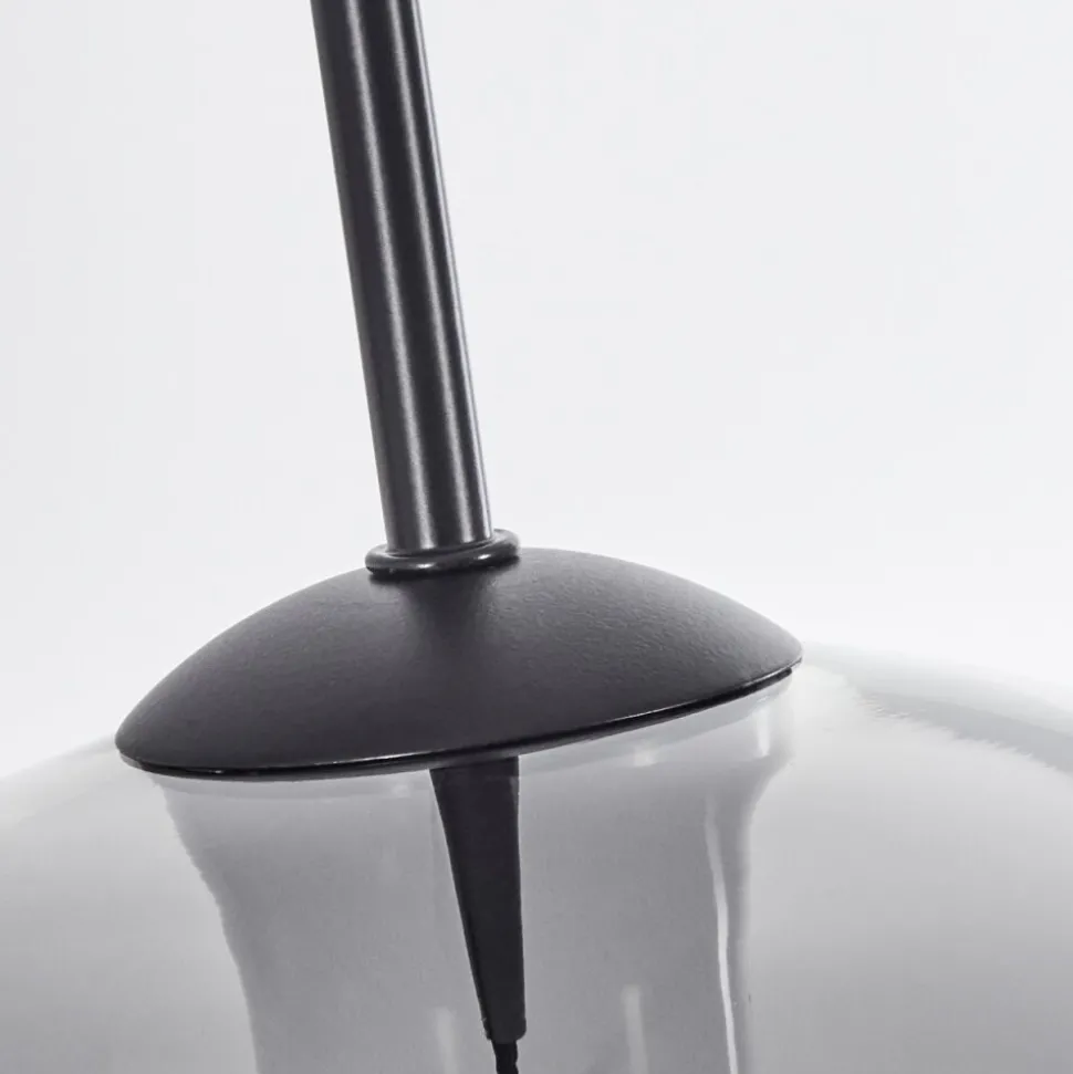 Suspension Verre 30 Cm Koyoto Clair, Fume, 4 Lumieres