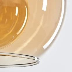 Suspension Verre 25 Cm Koyoto Ambre, 1 Lumiere